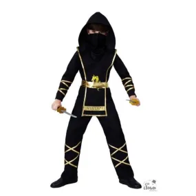 Costume Ninja Enfant Noir Or PtitClown Noir