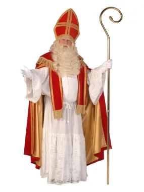 Costume Saint-Nicolas complet velours rouge - Élégance et Tradition