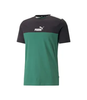 T-shirt Vert/Noir Homme Puma Ess Block